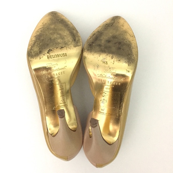 Ted Baker Two Tone Saidaa D’Orsay Leather Pumps - Picture 4 of 8